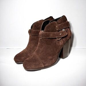 🌻NEW NWOT Rag & Bone Harrow Brown Suede Ankle Boots Size 36 = US Size 6